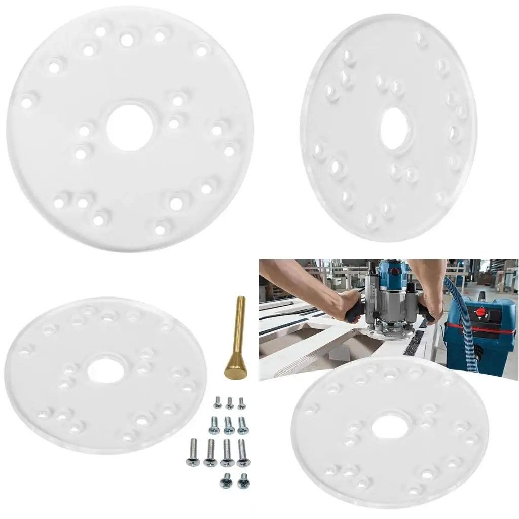 Multipurpose Router Base Replacement Router Base Plate Acrylic For Trim Routers With Metal Centering Pin Excellent high quality