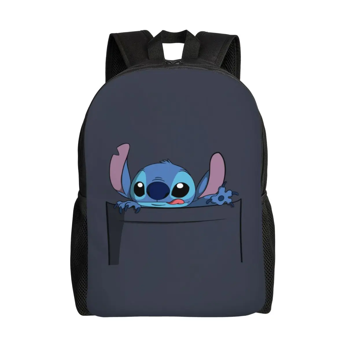 

Custom Cute Pocket Stitchs Travel Backpack Women Men School Computer Bookbag Funny Anime College Student Daypack Bags