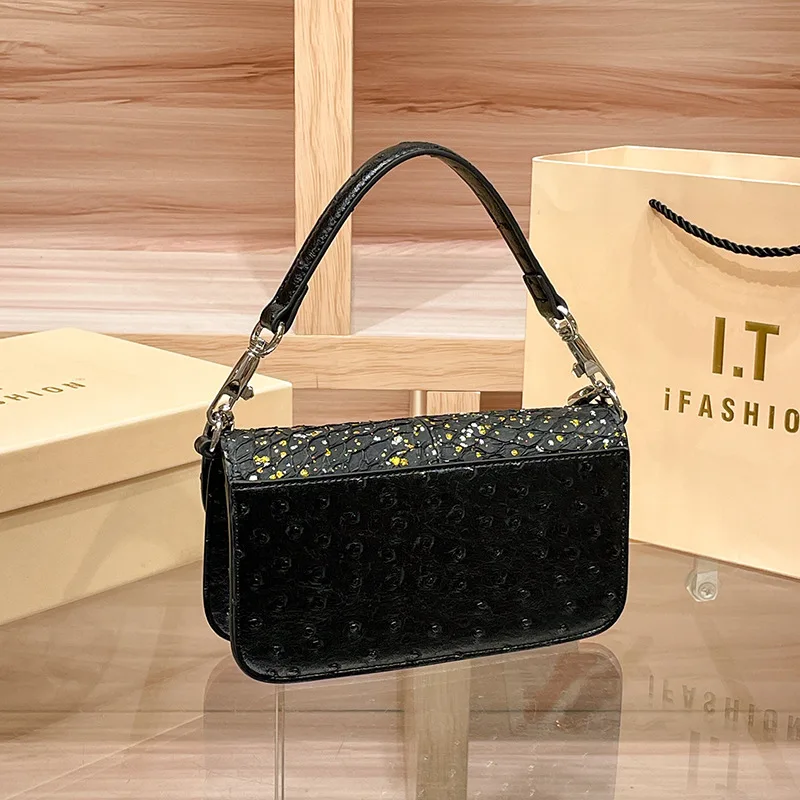 حقيبة يد نسائية مربعة جديدة مزينة بالألماس لعام 2025 - حقيبة كتف كروس فاخرة وبسيطة، محفظة أنيقة محمولة باليد للنساء