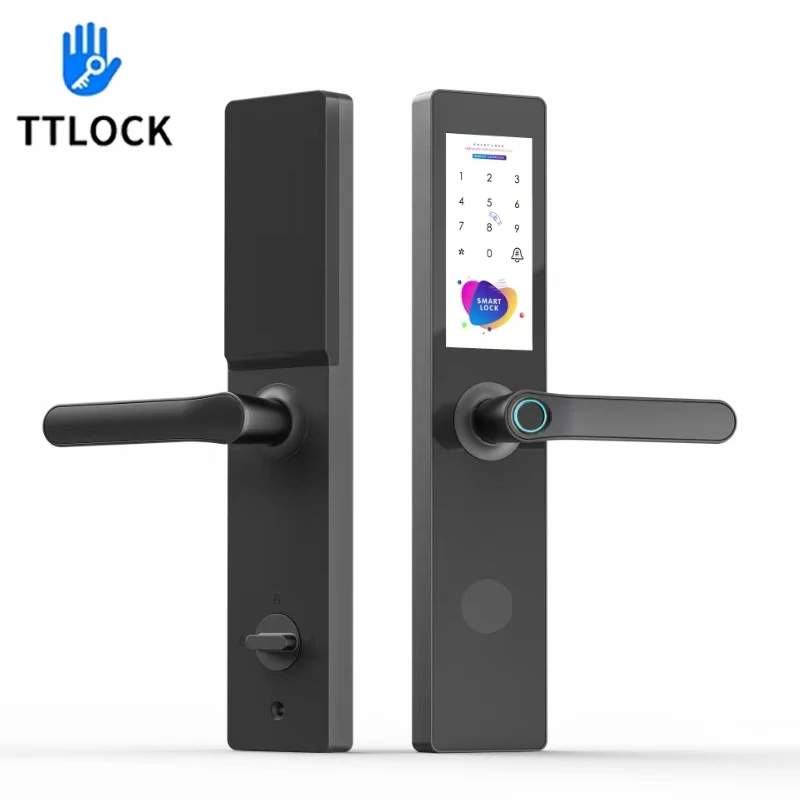 Cerradura electrónica con aplicación TTlock, cerradura inteligente con pantalla táctil y Bluetooth, cerrojo con teclado de código Digital para casa,