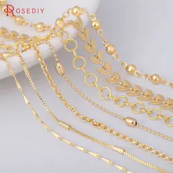 High Quality 18K Gold Color Brass Special Connect Earrings Necklace Bracelets Chains Jewelry Making Chains Findings Accessories