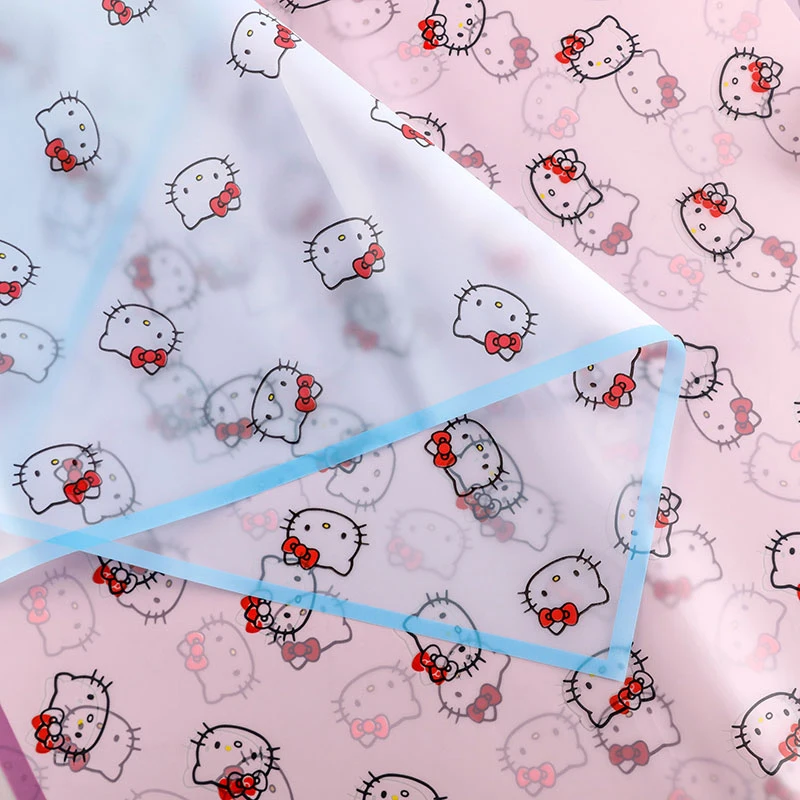 Sanrio kertas pembungkus bunga gaya Korea pola kucing hadiah kemasan bunga mawar bahan pembungkus buket