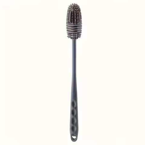 Long Handle Silicone Bottle Brush for Deep Cup Cleaning, Soft Non-Scratch Bristles, Durable &amp; Easy-Reach Kitchen Tool