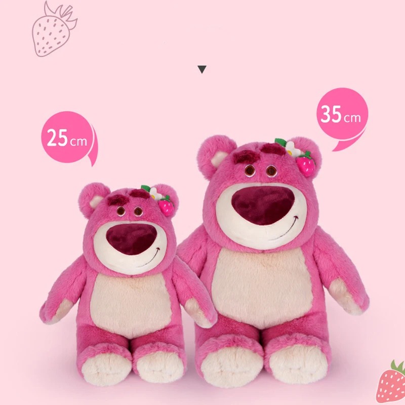 

25-35cm Genuine Disney Toy Story Lotso Huggin Bear Plush Toys Pillow Soft Stuffed Cartoon Animation Baby Appease Toy Doll Gift