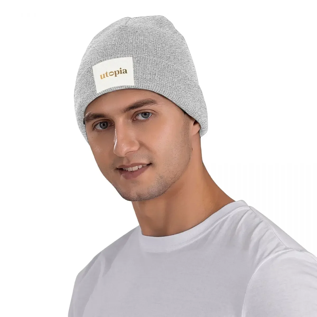 Utopia Bonnet Chapéus Gorro Chapéus de malha estampados Primavera Hip Hop Unissex Adulto Esporte ao ar livre Boné elástico