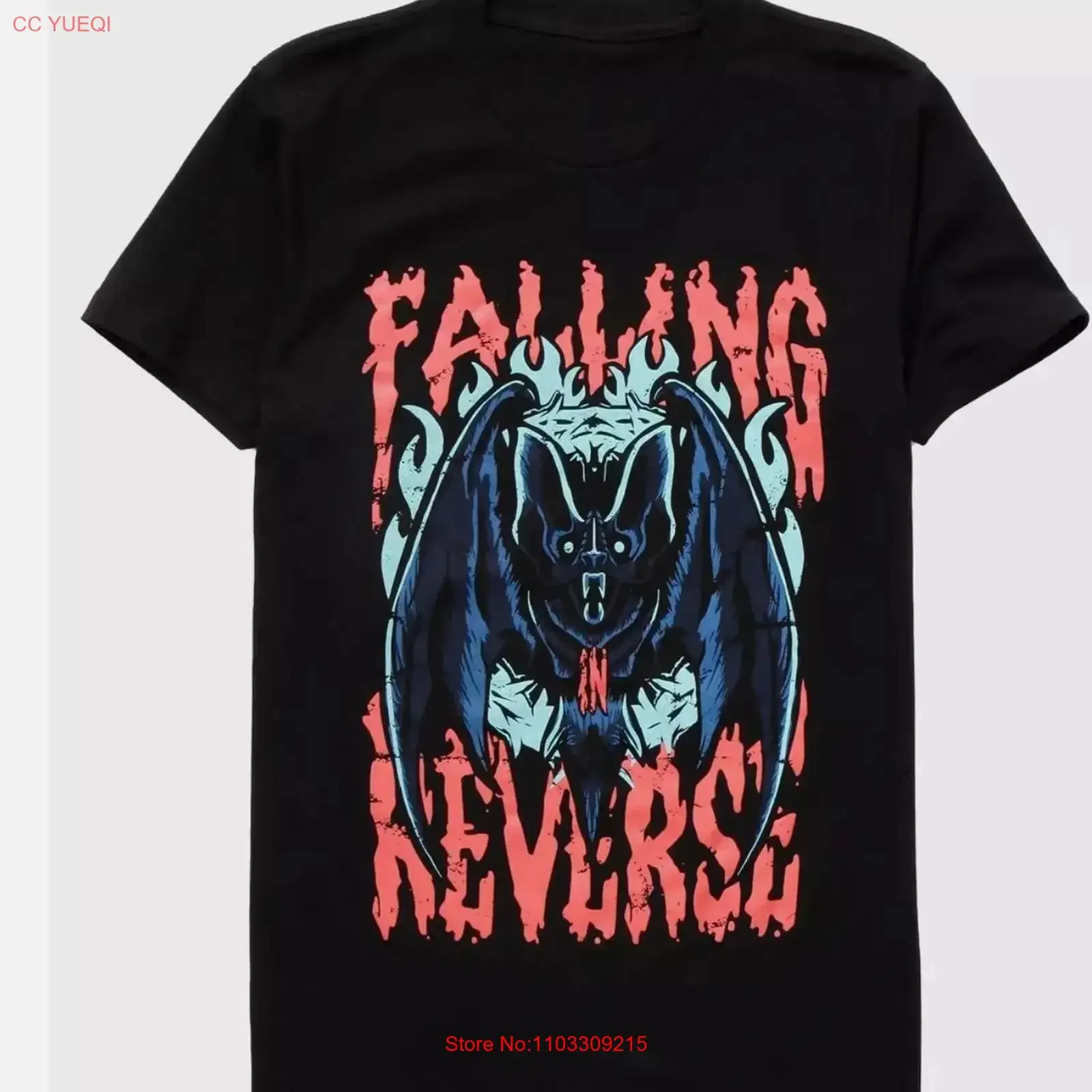 Новая футболка Falling In Reverse I'm Not a Vampire, все размеры, винтажная, с эффектом потертости, дизайнерская одежда, модная, повседневная, дышащая, на Хэллоуин