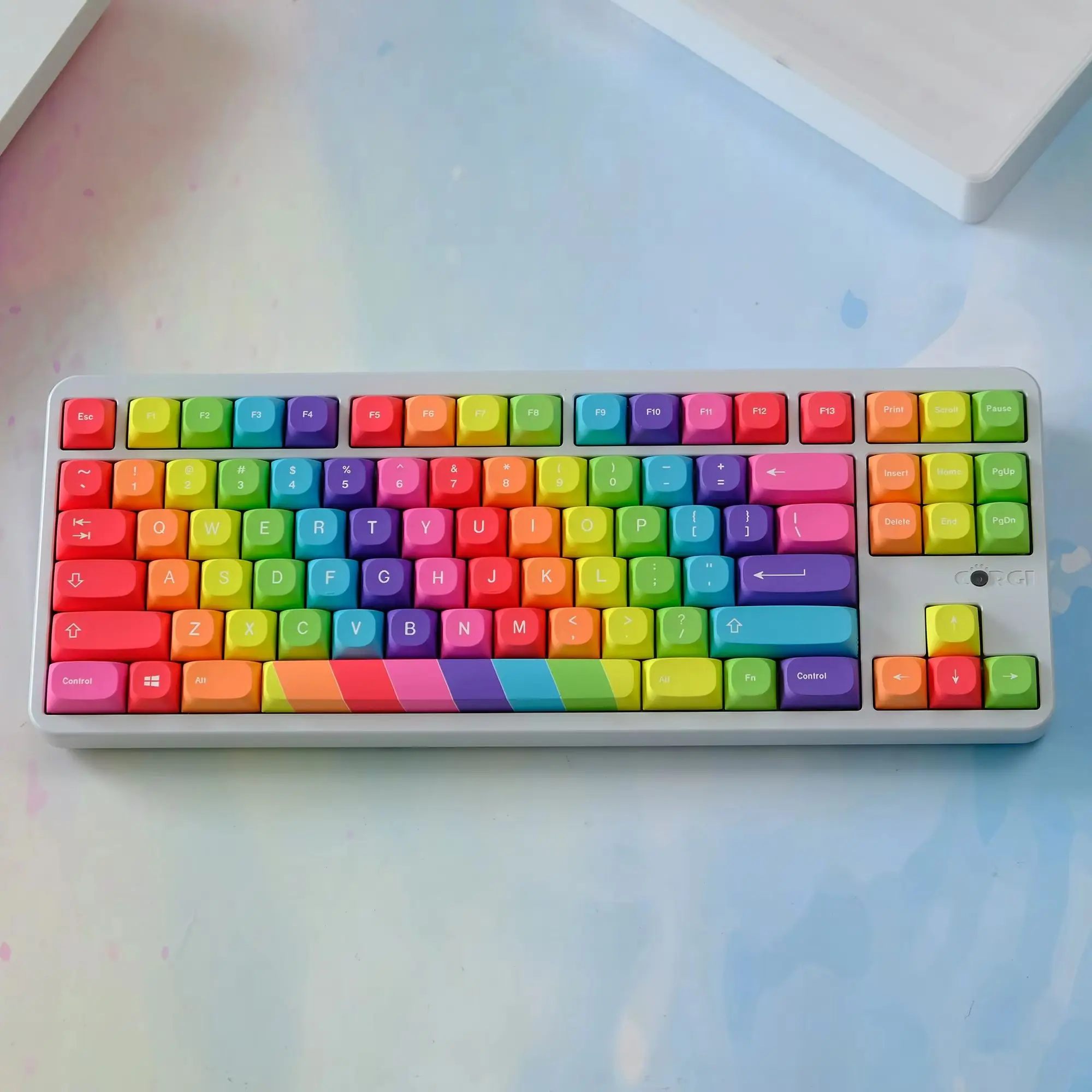 MA Profile GMK Rainbow Keycaps Bright Gradient KeyCap PBT Dye Sublimation Keycap For MX Switch Mechanical Keyboard Accessories