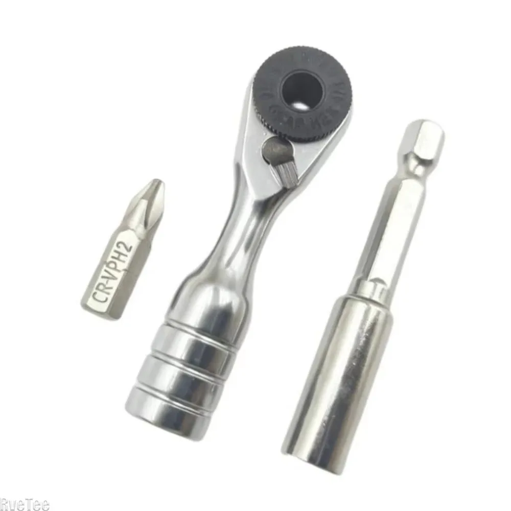 Small Space Equipment 1/4Inch Miniature Ratchet Wrench Features 60 Tooth Gear And Interfaces For Efficiency