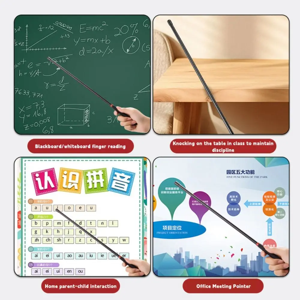 Durable Solid Resin Teaching Whip Durable Extended Teaching Stick Handheld Reading Sticks Teaching Tools