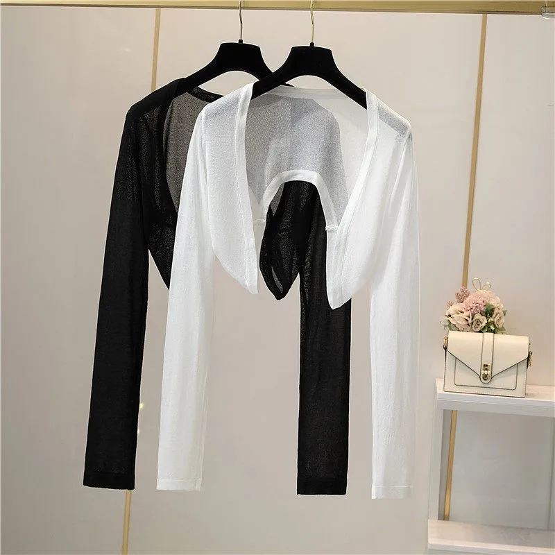 women's-summer-ultra-short-knitted-sun-protection-clothing-ice-silk-thin-outerwear-design-sensation-small-audience