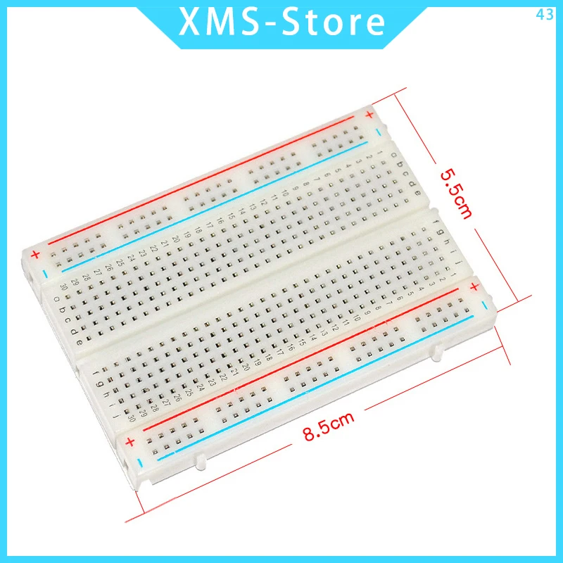 1 Pcs New 400 Tie Points Solderless PCB Breadboard Mini Universal Test Protoboard DIY Bread Board for Bus Test Circuit Board