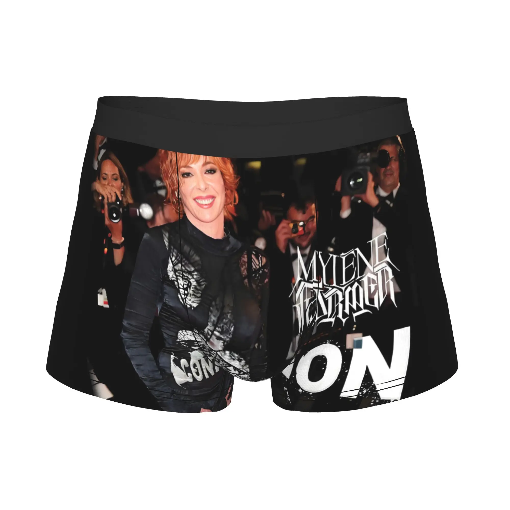 Beautiful Mylene Farmer Boxer Shorts For Men 3D Printed Singer Underwear Panties Briefs Stretch Underpants