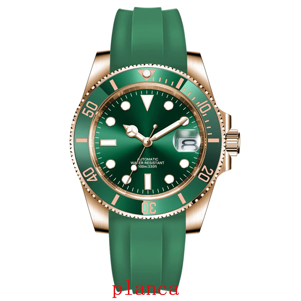 นาฬิกาข้อมืออัตโนมัติแบบกลไก 40 มม. ระบบเครื่อง nh35 กระจกแซฟไฟร์/โลโก้ปรับแต่งได้