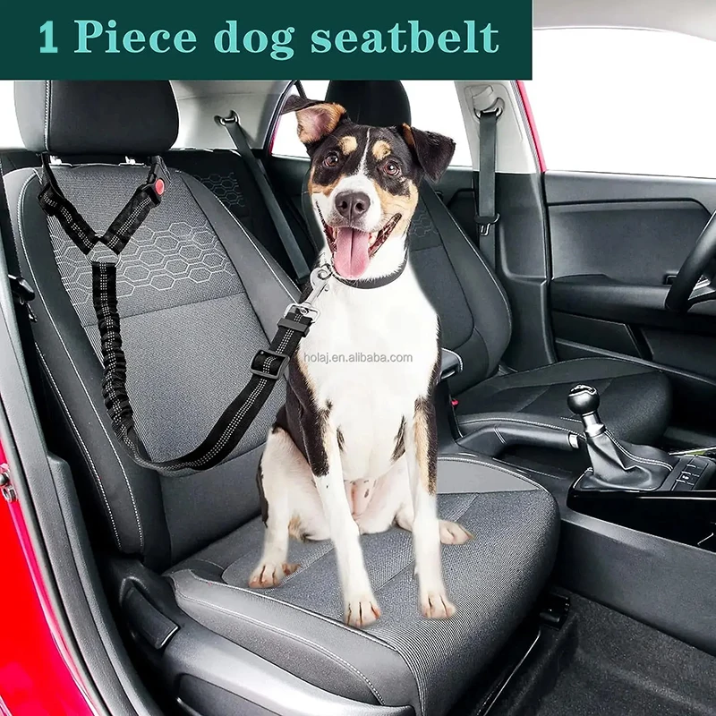 Scalable and Adjustable Pet Seat Belt Elastic Nylon Car Mount Rope Durable Traction for Small Dogs Wagon Safety Rope image 6