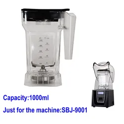 1L PC puchar dla blender do żywności sbj-9001/sbj-9002 blender do żywności słoik słojem PC 1000ml z ostrzem