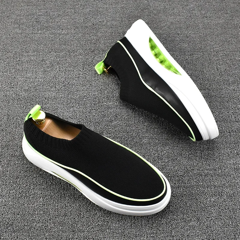 Men's Loafers Luxury Platform Casual Sneakers Tennis For Men Trends 2024 Comfortable Black Sports Outdoor Fashion Trekking Shoes