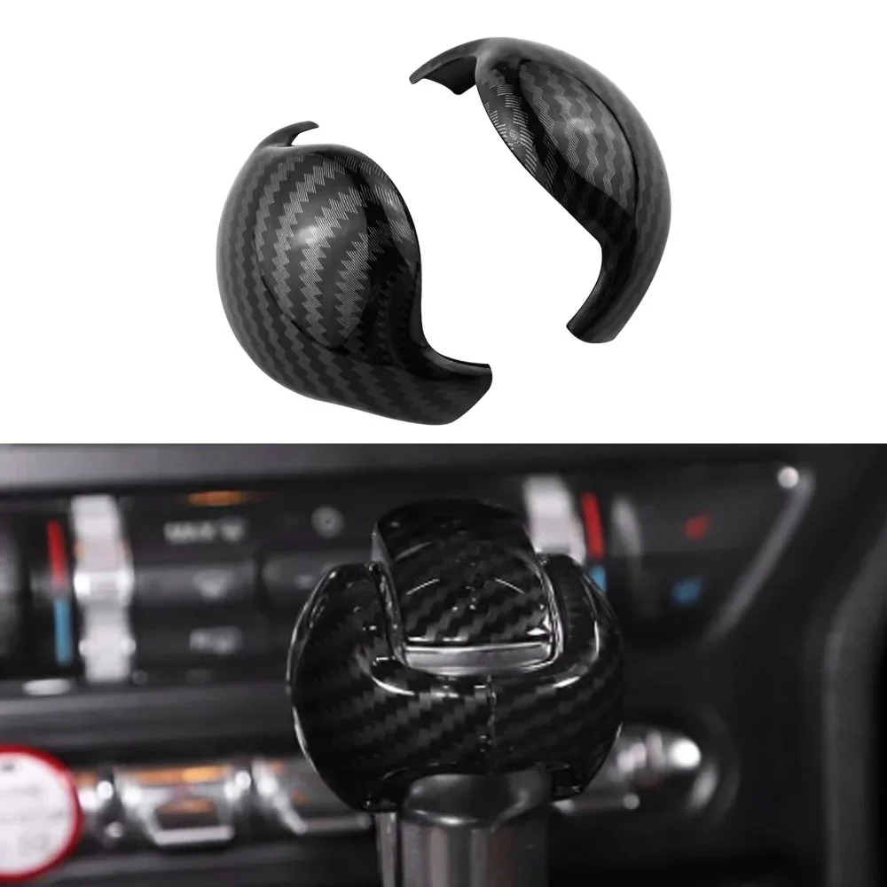 Car Gear Shift Knob Cover Trim for Ford Mustang 2015 2016 2017 2018 2019 2020 2021 Auto Interior Sticker AT Accessoreis