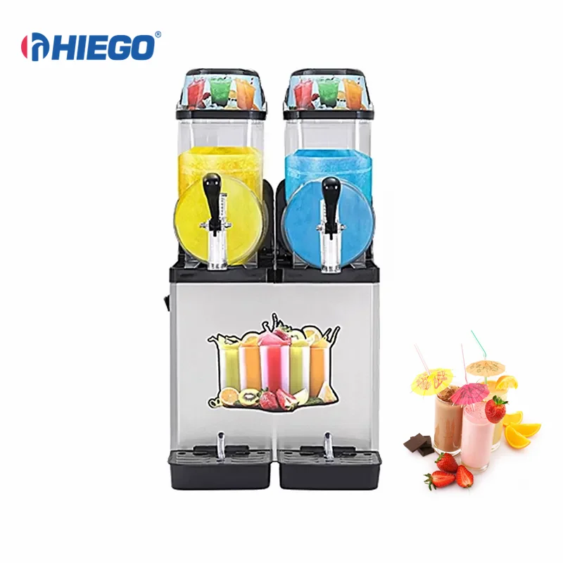 

Commercial Slushy 2 Tank 12L Tank Margarita Machine Black Margarita Slush Maker Slushy Frozen Drink Maker