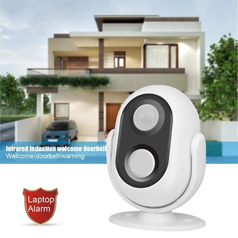 Motion Sensor Door Chime Entrance Welcome Sound Player With 360 Degree Rotation Sensor Alarm Detector Audio Player