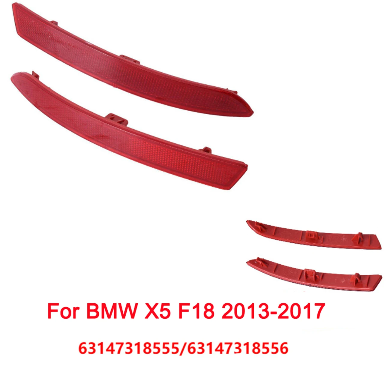 

Left Right For BMW X5 F18 2013 2014 2015 2016 2017 Rear bumper side light reflector 63147318555 63147318556