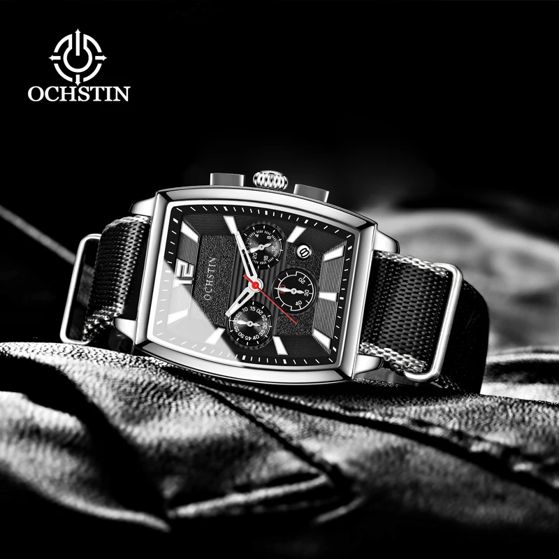 

OCHSTIN2024 new creative nylon series simple and versatile style men's quartz watches original quartz movement men's wristwatche