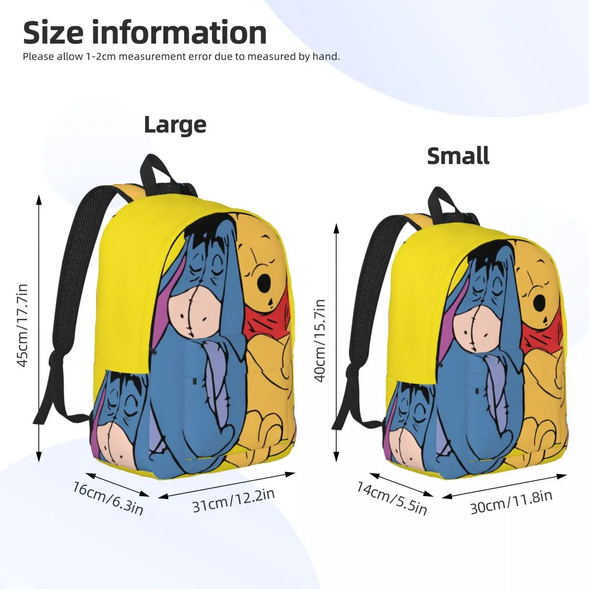 Camping Eeyore Sleep Zipper Closure Super Quality Disney Winnie The Pooh Knapsack Teenager Handbag Gift