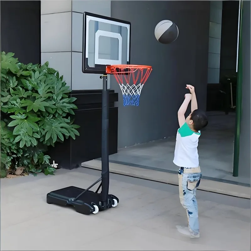 

2026Multi Height Portable Basketball Hoop Stand with Transparent Backboard Reinforced Base Quick Assembly for Indoor Outdoor Use