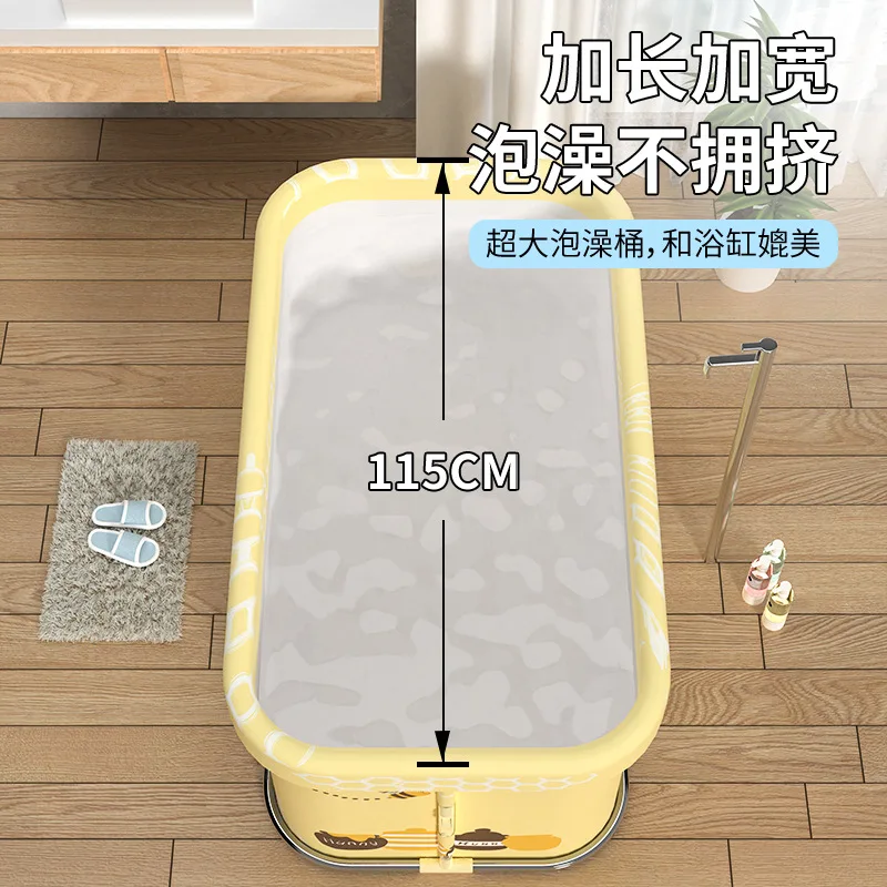 Aluminum Alloy Bracket Bathtub Bidet Body Large Bathtub Thicken Shower Barrel Available Foldable Tub Portable Spa Bathtub