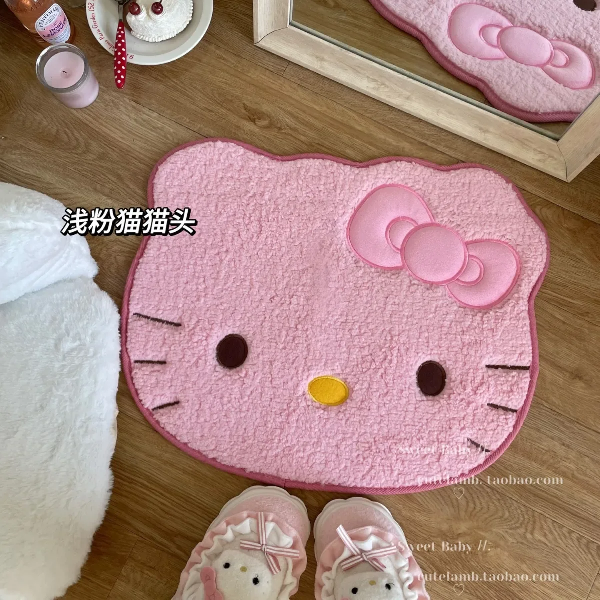 New Hello Kitty Mat Bathroom Non Slip Carpets Soft Car Cushion Anime Sanrio Absorbent Quick Drying Bath Mat Room Decor