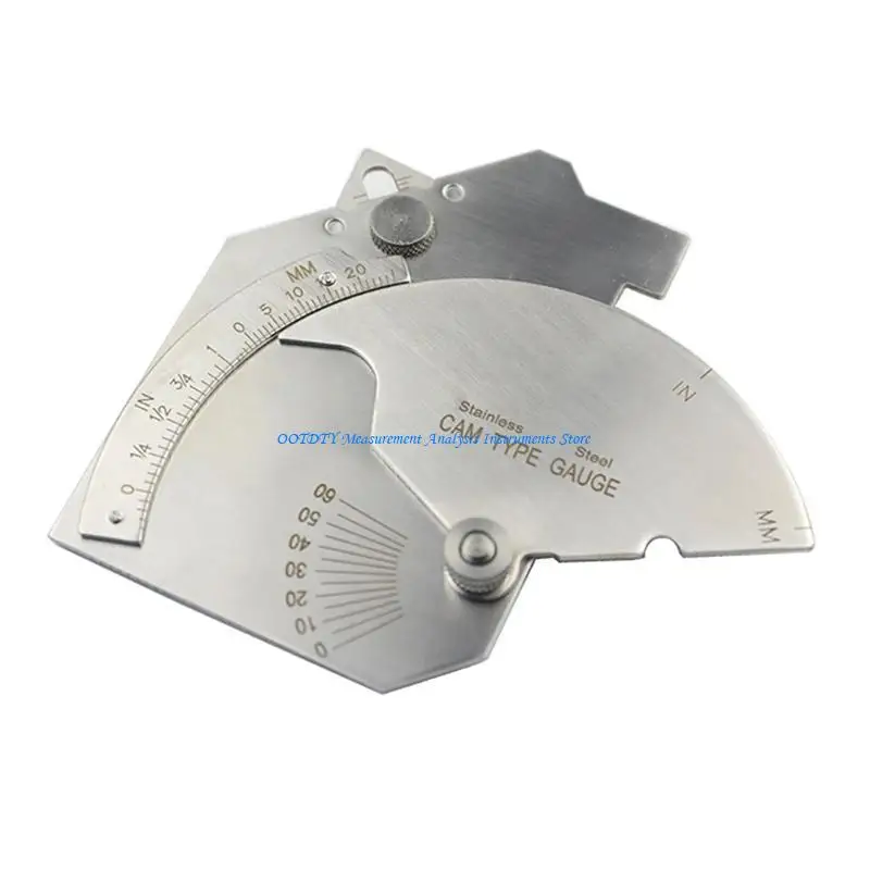 367D Professional Bridge Gauge Welding Fillet Throat Gage Bevel Inch/mm Stainless Steel Used for Industrial Durable