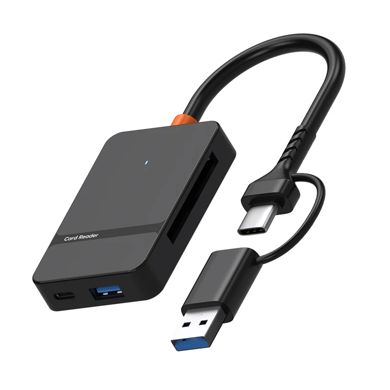 متعددة الوظائف 8 في 1 OTG قارئ بطاقات الكمبيوتر المحمول USB3.0 Hub CF/SD/MS/TF قارئ بطاقات ذاكرة الهاتف