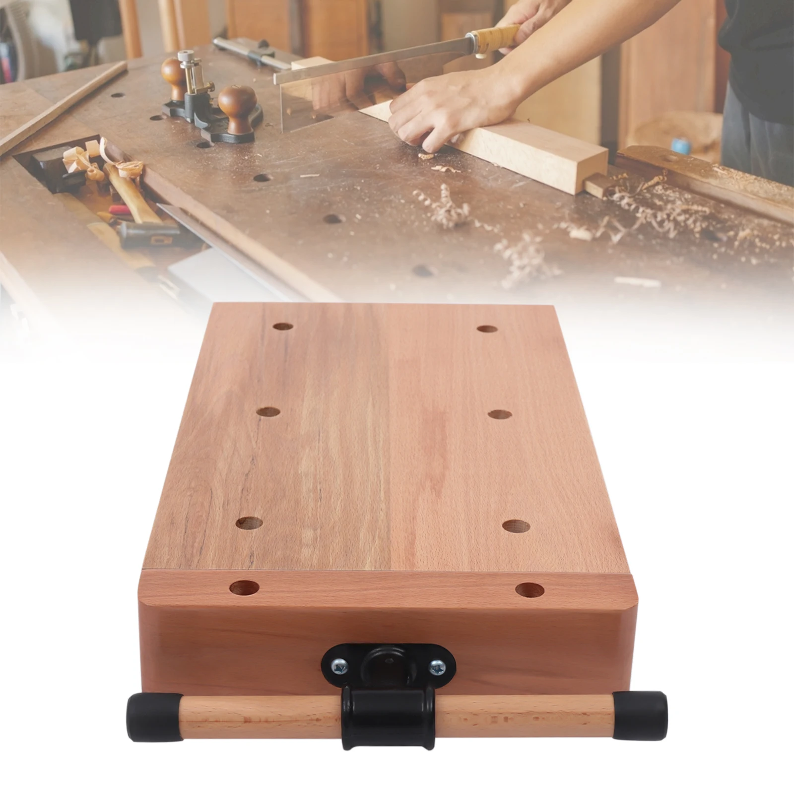 Hard Wood Vise Workbench Portable Smart Woodworking Bench with Superior Clamping for Teaching Mechanical Maintenance