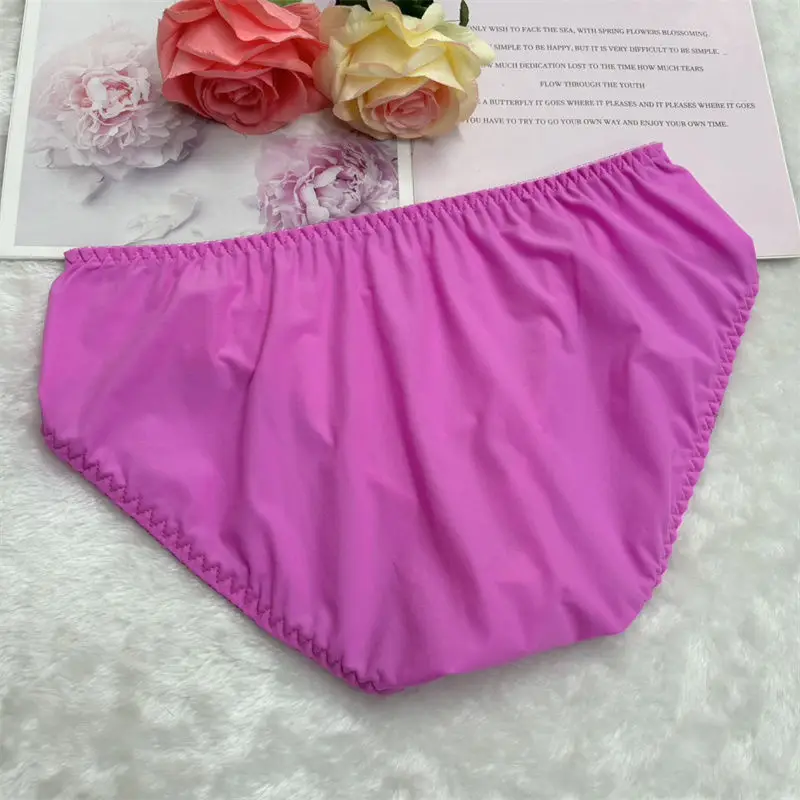 Man's Pants Briefs Rose Purple Silky Touch Live Show Dance Private Party DJ Club Bar FKK Sheer Sexy view 5
