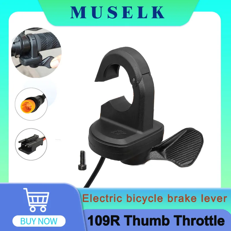 Electric bicycle right hand thumb throttle accelerator 3-pin male waterproof plug, suitable for 12V, 24V, 36V, 48V, 72V mountain image 1