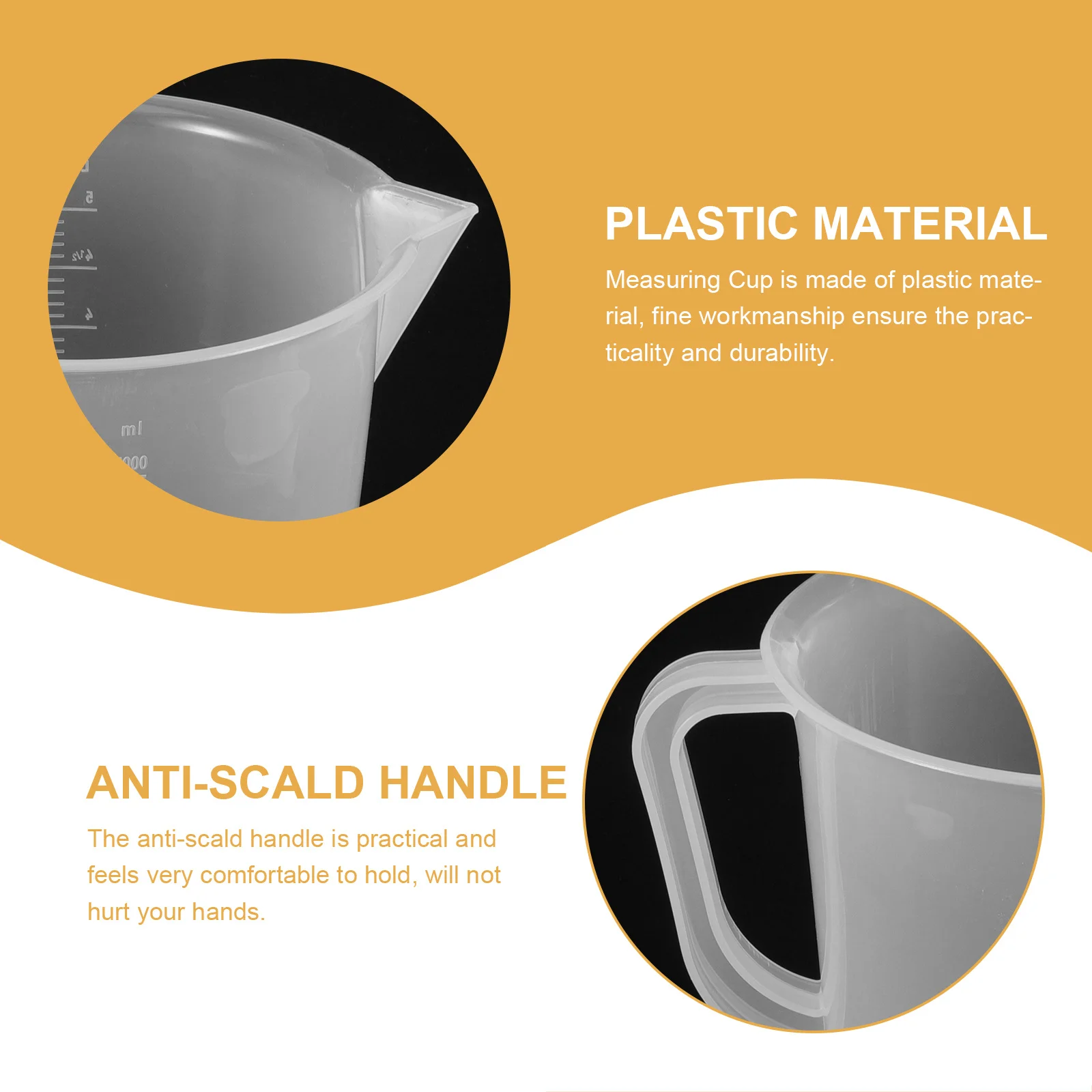 

5000ml Plastic Measuring Cup Large Capacity Graduated Fuel Oil Dispenser Clear Scaled Holder Acid Alkali Resistant Easy Clean