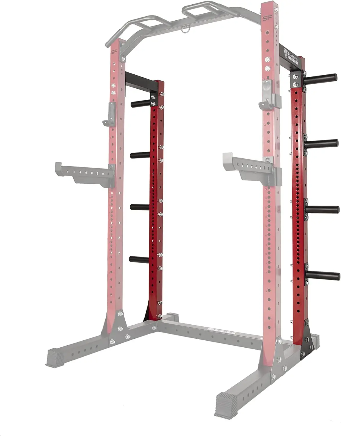 Fitness SF-SS1 1,000 Pound Capacity 3” x 3” Power Rack Squat Stand, Includes J-Hooks and Safety Spotter Arms, Optional