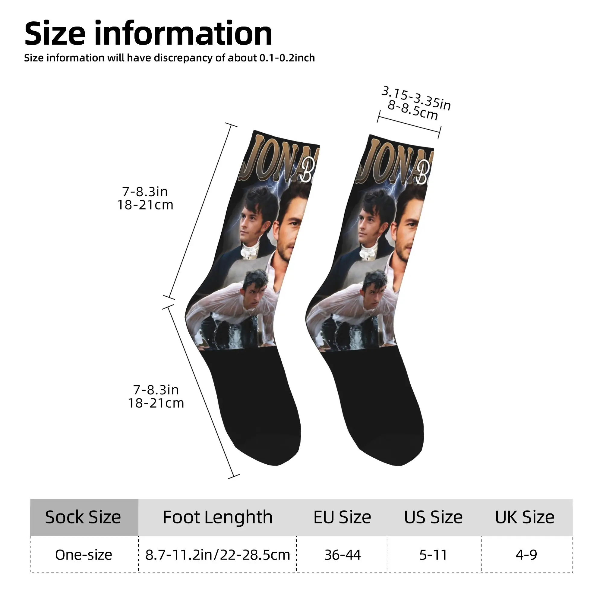 Зимние теплые носки унисекс в стиле ретро с актером Джонатана Бейли, нескользящие баскетбольные носки