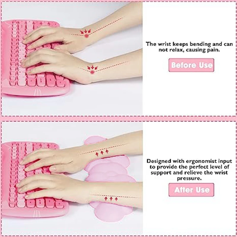 1 Stück Wolken-Mauspad, Handgelenkstütze, Leder, wasserdicht, Untersetzer, ergonomische Handballenauflage, Lila, für Computer, Laptop, Büro, Arbeit, PC