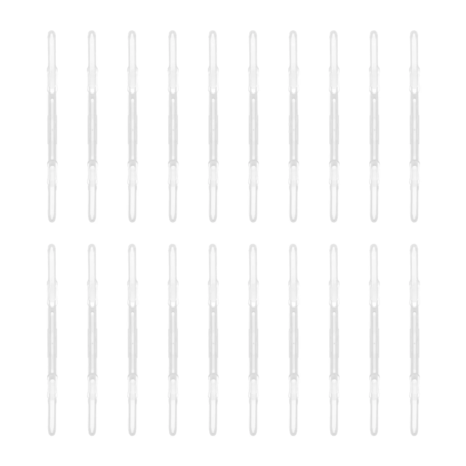 20pcs Plastic Bookbinding Clips Loose-Leaf Binder Clip Stationery File Clamps For Office School Paper Fastening