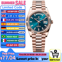 PAGANI DESIGN DD40 Luxury Rose Gold Men's Watches Automatic Mechanical Watch For Men AR Sapphire Glass Date Wrist watch Men 2024