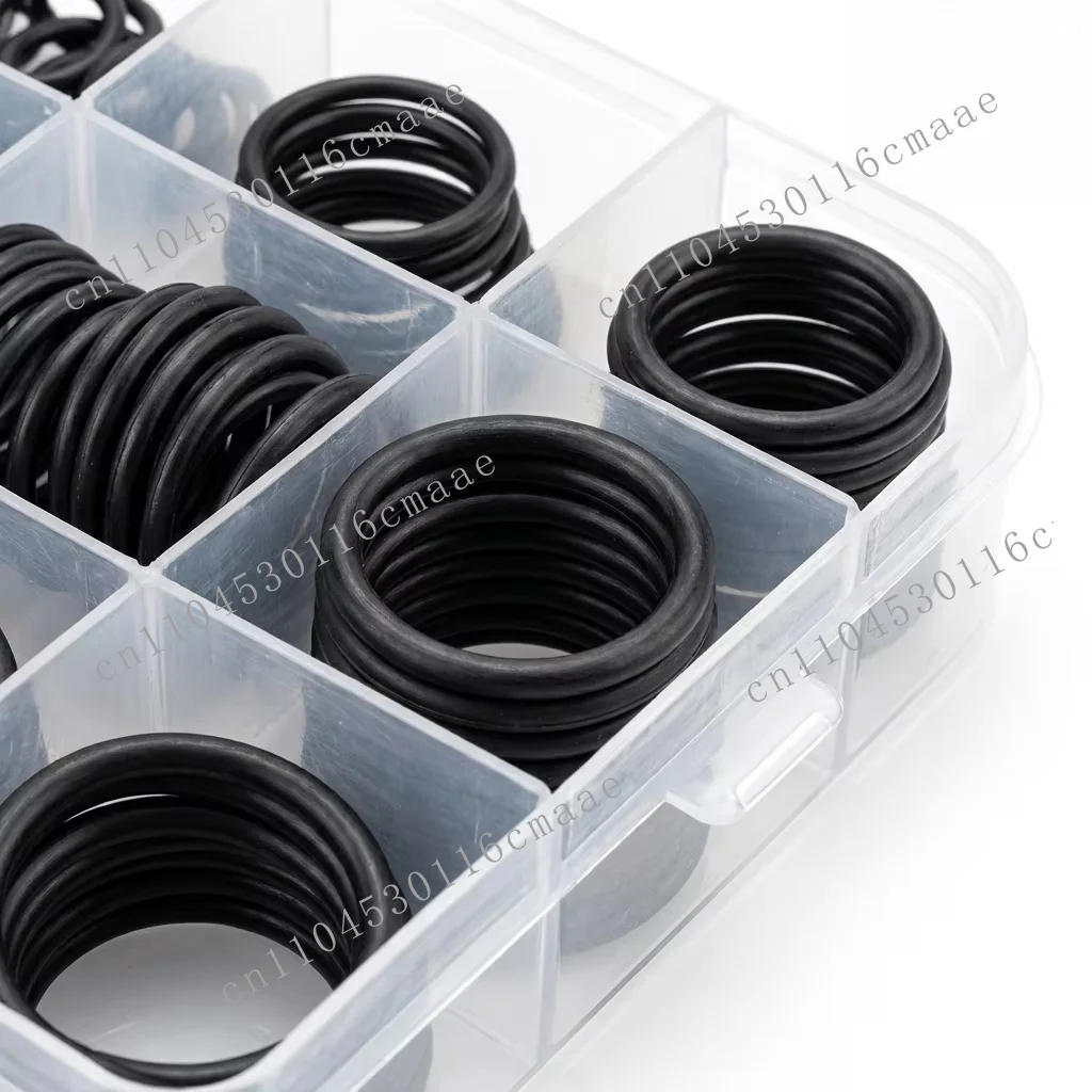 347-Piece DB Rubber O-Ring Kit with Heat and Oil Resistant Seals for Automotive and Industrial Use