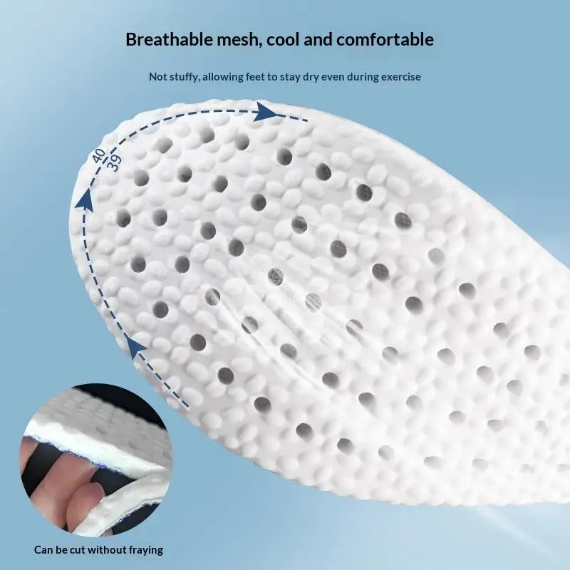 1 Paar Sport-Einlegesohlen für Schuhe, Memory-Schaum-Sohlenkissen, stoßdämpfend, atmungsaktiv, geruchshemmend, orthopädisches EVA-Softpad – Detail 5