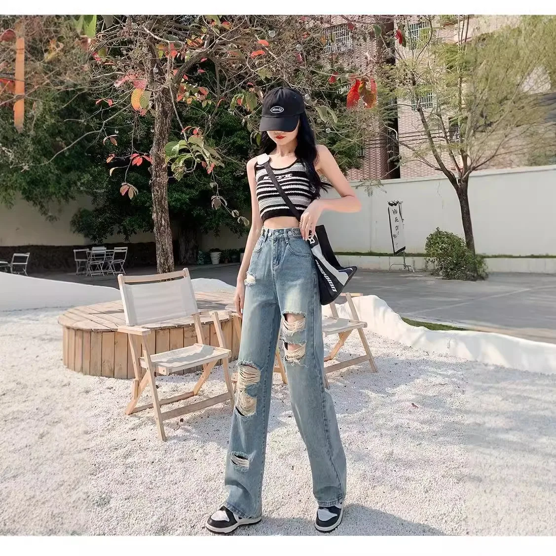 

Baggy Jeans Women Gothic Style High Waist Denim Y2K Black Korean Fashion Harajuku Vintage Streetwear Wide Leg Boyfriend Bell