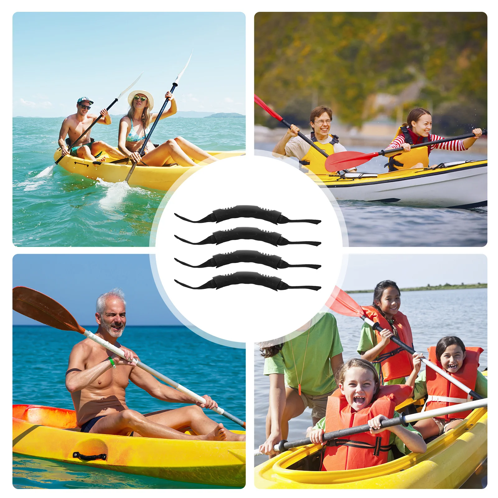 

4Pcs Kayak Pull Handles Plastic Boat Handle Replacement Yacht Carrying Handles Practical Kayak Accessories Pulling Handle