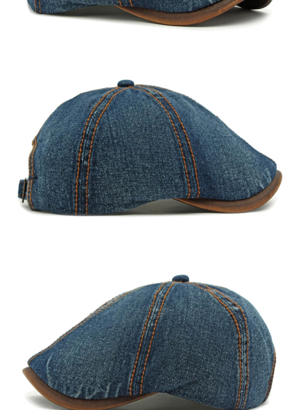 HT4735 Baskenmütze für Männer und Frauen, Vintage-Künstlermaler, achteckige Baskenmütze, 6 Panels, Denim-Efeu, flache Kappe, männlich, weiblich, Frühlings-Baskenmütze – Detail 13