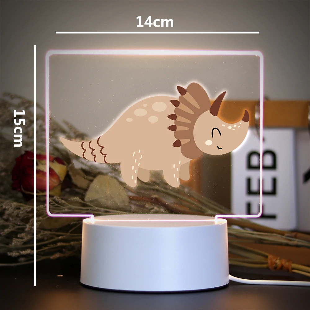 Dinosaur 3D Night Light Kids Toy Birthday Christmas Gifts For Kids Toys 3D Led Night Lamp Usb Color Changeable Table Lamp