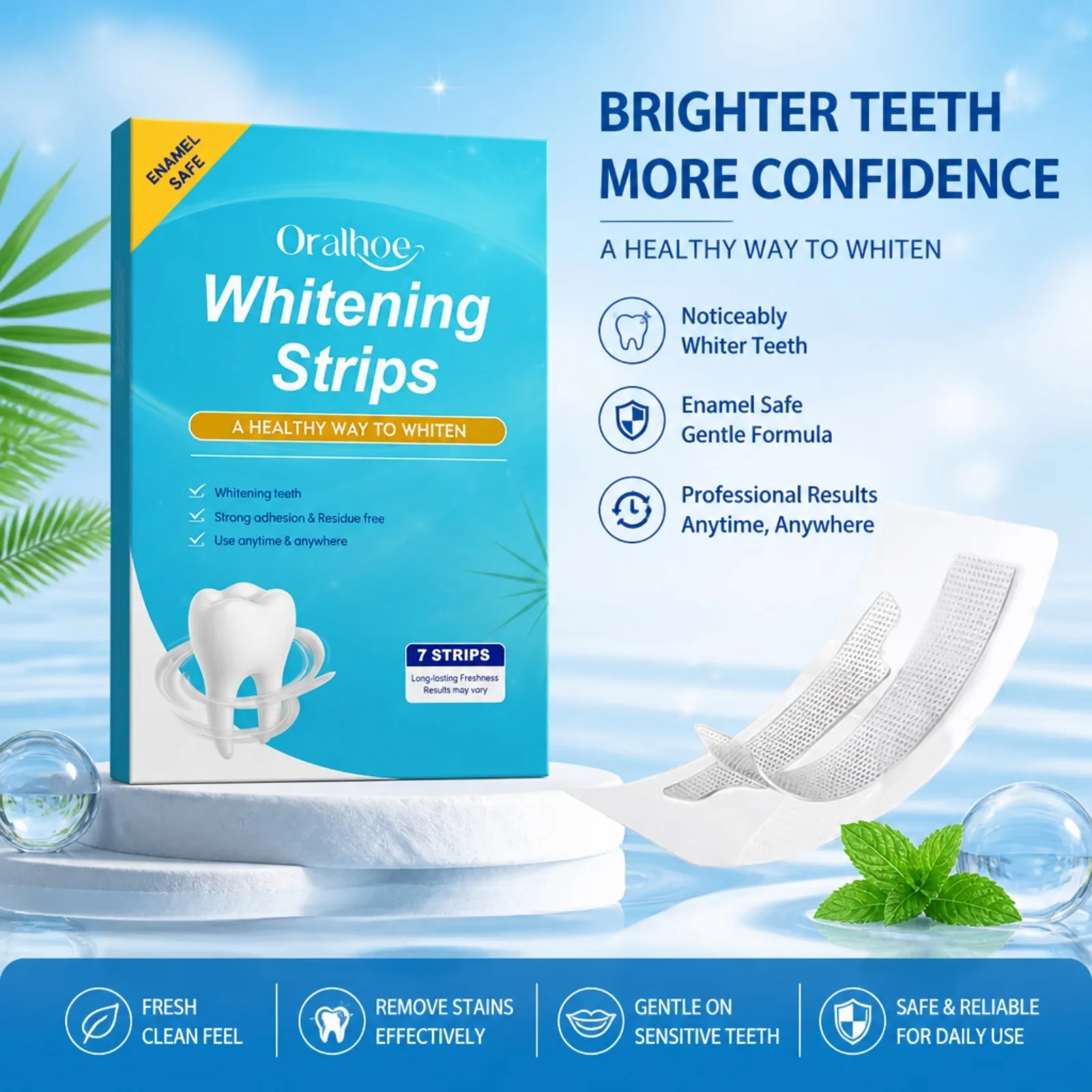 Teeth Whitening Strips for Whiter Teeth Remove Tooth Stains Whitening Without the Sensitivity Cleaning Improve Strips