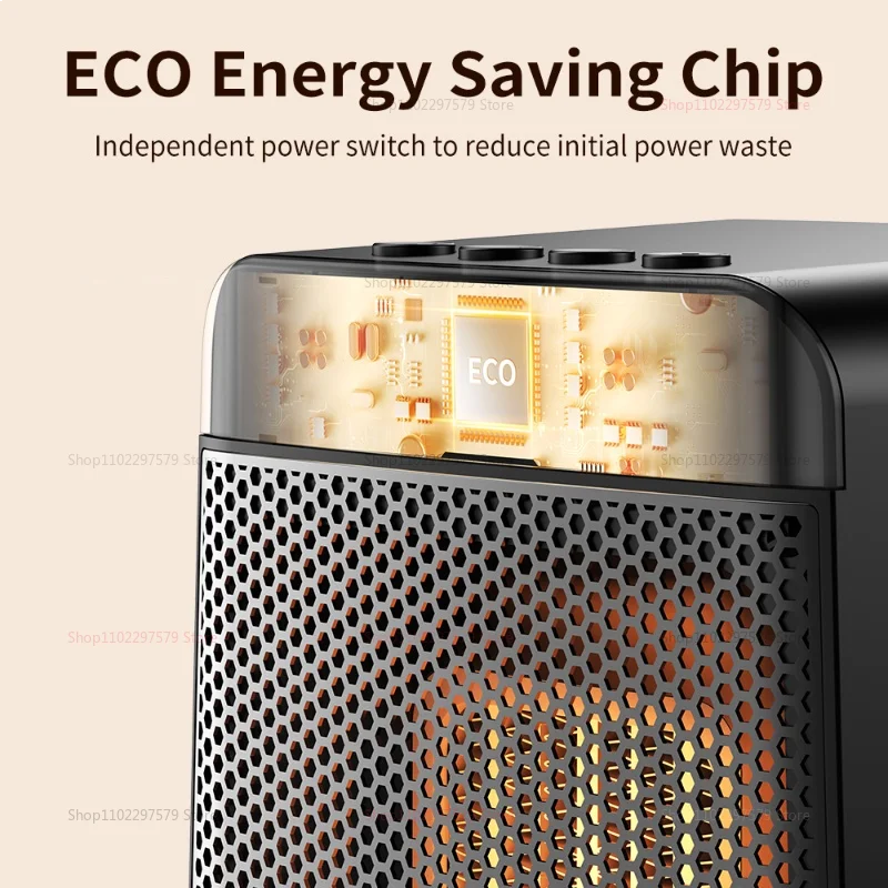 1500 واط المحمولة منفاخ الهواء الساخن سخان كهربائي مع ترموستات للمنزل مكتب غرفة نوم الفضاء مروحة سخان الهواء الدافئ 3s التدفئة السريعة #6