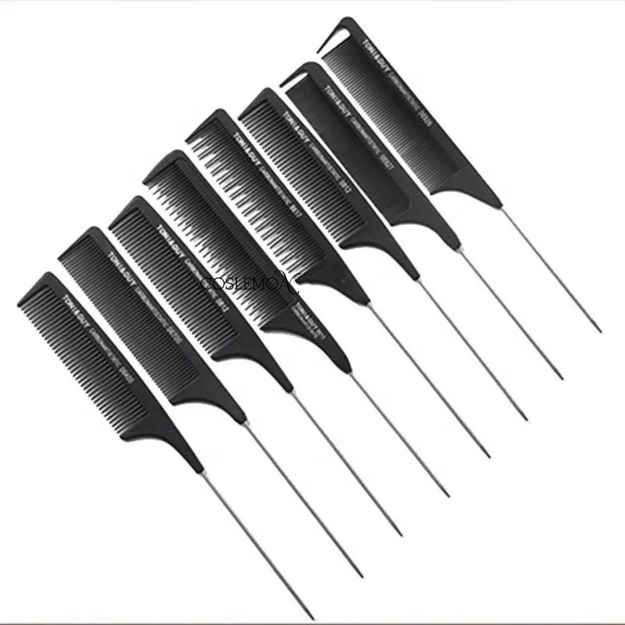 Anti-static Pointed Tail Combs Edge Control Plastic Heat Resistant Professional Dyeing Cutting Barber Styling Brush Tools