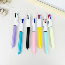 10Pcs Retractable Multifunctional Ballpoint Pen Colorful Pressing Ballpoint Pen Cute Four Color Ballpoint Pen Student Stationery